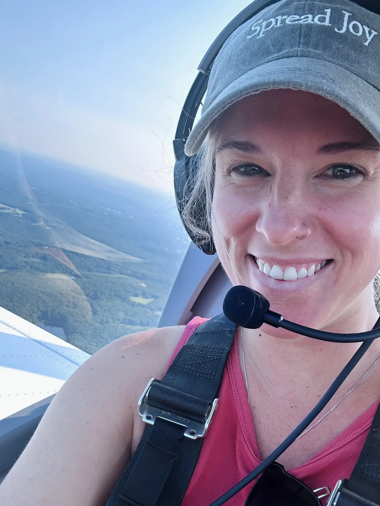 Sharing a flight over New England