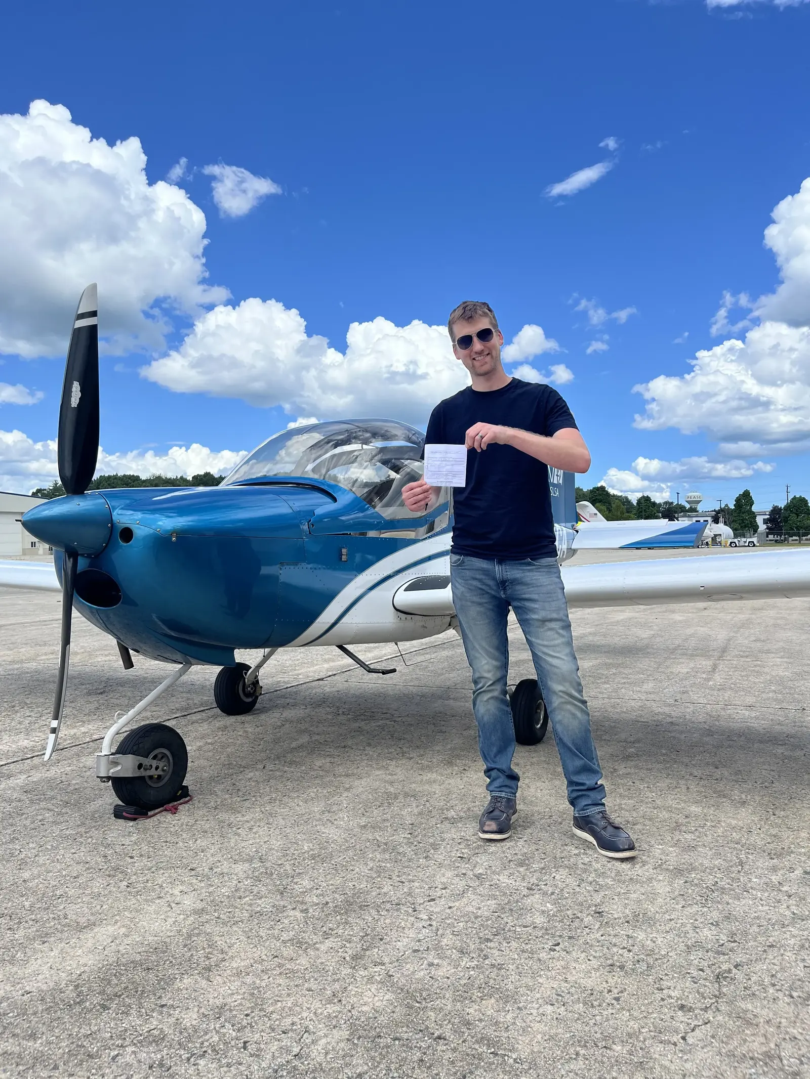 Private pilot checkride, RV-12 at Portsmouth International