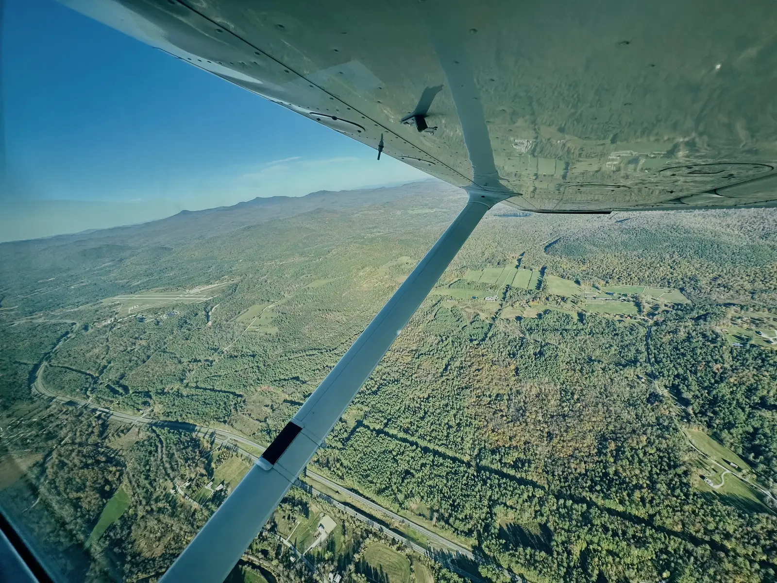Flying over New England