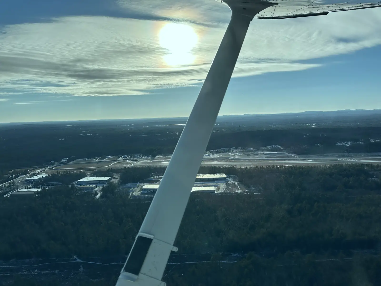 Sunset from downwind at Skyhaven Airport